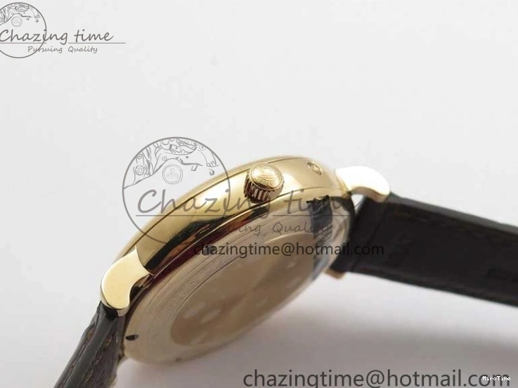 MIROTIME 0415 Stylish Portofino IW459402 RG MKS 1:1 Best Edition White Dial on Brown Leather Strap Miyota 7084